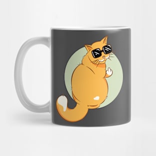 Cool Cat Middle Finger Mug